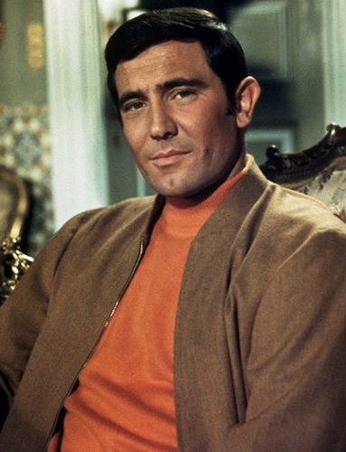 George Lazenby James Bond Orange Sweater