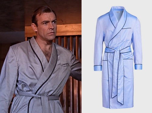 James Bond Goldfinger dressing gown robe affordable alternative