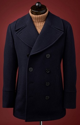 men's classic navy peacoat