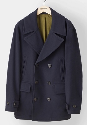 Navy Peacoat in Pure Wool