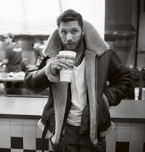 Tom Hardy Iconic Sheepskin bomber jacket