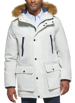 White shop parka jacket