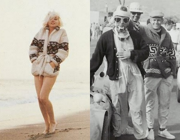 Celebrities Marilyn Monroe Steve McQueen Cowichan Style Sweaters