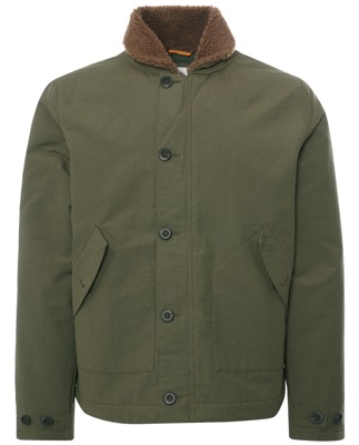 N1 Fleece-Lined Cotton-Twill Bomber Jacket