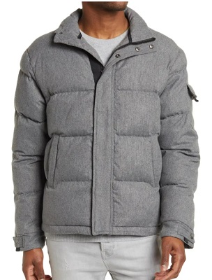 Daniel Craig The Girl With The Dragon Tattoo grey puffer jacket affordable alternative