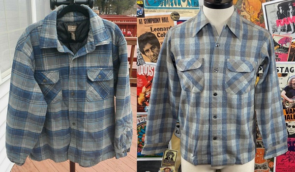 Daniel Craig blue plaid flannel Shirt Jacket vintage alternatives