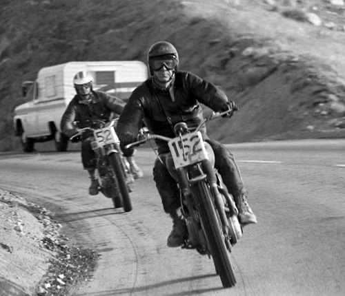 Steve McQueen racing Mojave Desert 1963