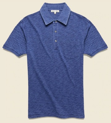 Steve McQueen style blue polo