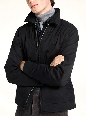 Stretch Cotton Twill Bomber Jacket