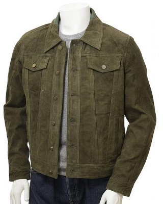 Ryan Reynolds green suede trucker jacket affordable alternative