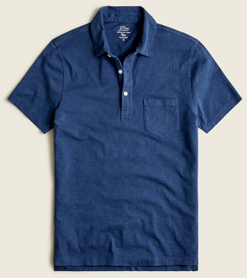 Steve McQueen style blue polo