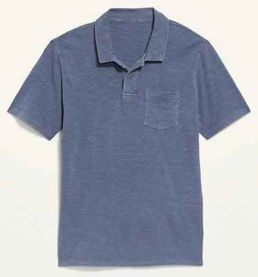 Steve McQueen style blue polo