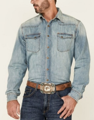 Steve McQueen Spring Style denim western shirt alternative