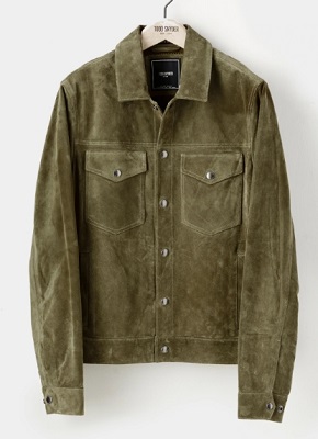 Ryan Reynolds Green Suede Trucker Jacket - Iconic Alternatives