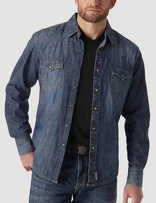 Steve McQueen Spring Style denim western shirt alternative