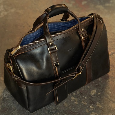 Daniel Craig Coroando Leather black duffle bag