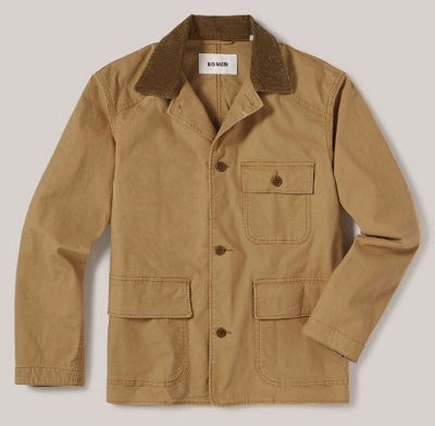 CROPPED CHORE JACKET - KHAKI CANVAS – R13