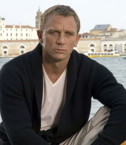 Daniel Craig James Bond Casino Royale black Shawl Collar Cardigan