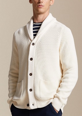 Daniel Craig Ivory Shawl Collar Cardigan alternative