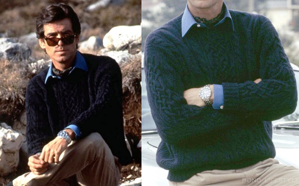 5 Essential James Bond Sweaters Goldeneye Navy Aran Knit Sweater