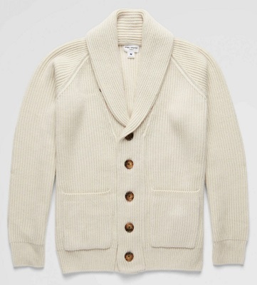 Daniel Craig Ivory Shawl Collar Cardigan alternative