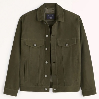 Ryan Reynolds Green Suede Trucker Jacket affordable alternative