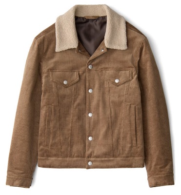 Yellowstone John Dutton Sherpa collar corduroy jacket alternative