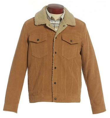 Yellowstone John Dutton Sherpa collar corduroy jacket alternative