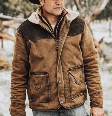 Tan Suede Sherpa Jacket – The Old Mill