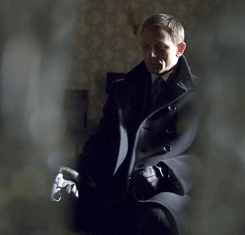 Daniel Craig James Bond Quantum of Solace Tom Ford black Great Coat