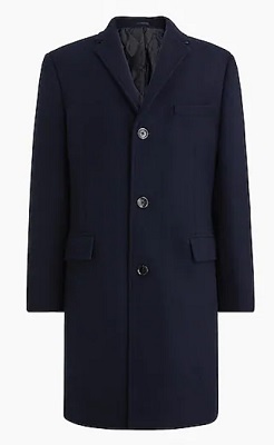James Bond navy wool overcoat affordable alternative