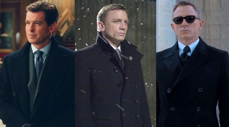 James Bond double breasted overcoat