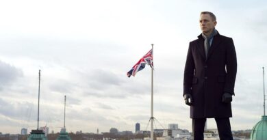 James Bond navy overcoat