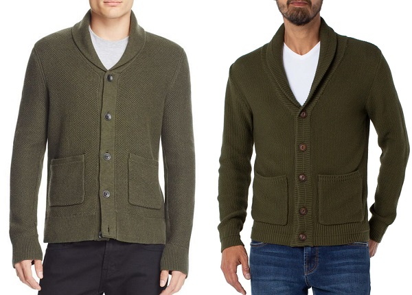 Rag & Bond Avery Shawl Collar Cardigan Army Green affordable alternative