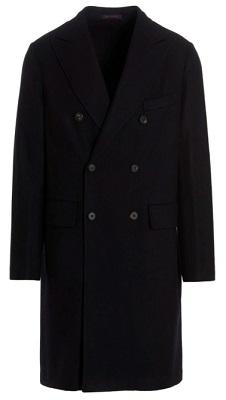 James Bond navy blue double breasted overcoat affordable alternative