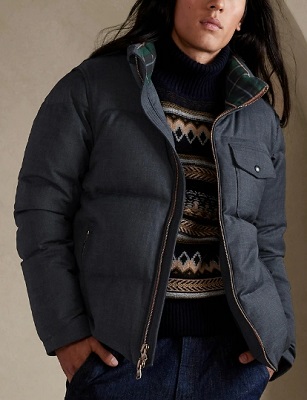 The Girl With The Dragon Tattoo Grey Puffer Jacket alternative