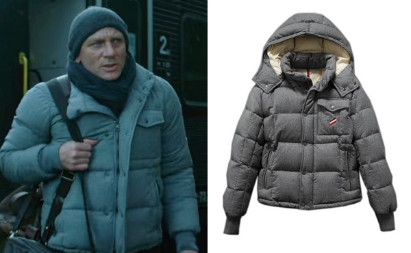 Daniel Craig Mikael Blomkvist The Girl With the Dragon Tattoo Moncler Cezanne grey puffer jacket