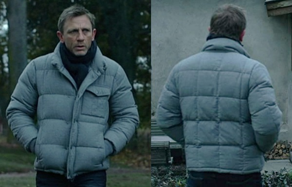 Daniel Craig Mikael Blomkvist The Girl With the Dragon Tattoo grey puffer jacket